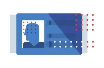 Illustration of ID card being verified